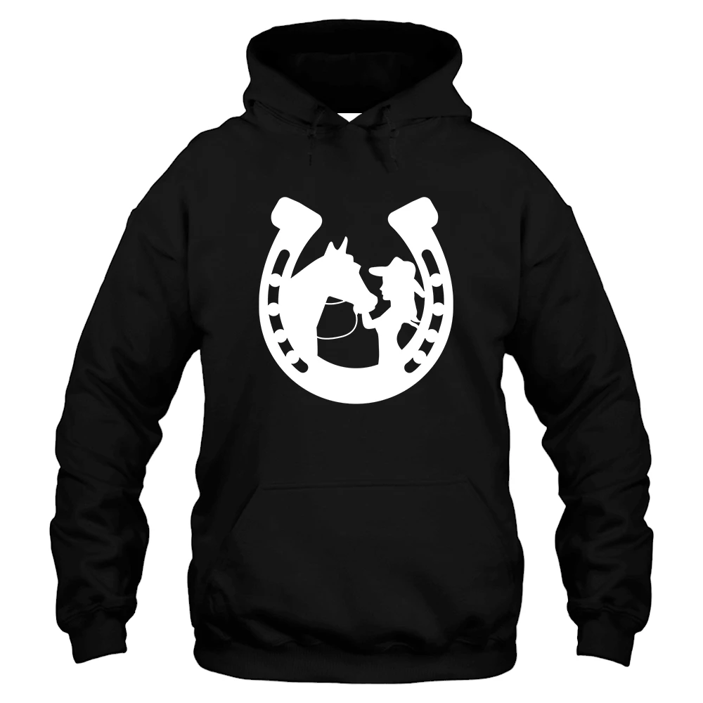 Horseshoe Cowgirl Hoodie - Black