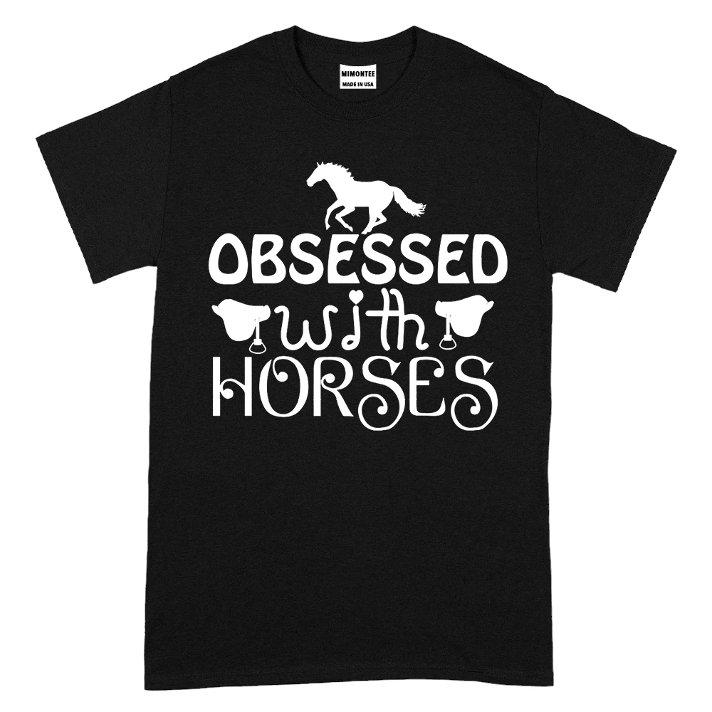 Obsessed With Horses TShirt - Black Obsessed With Horses TShirt - Black