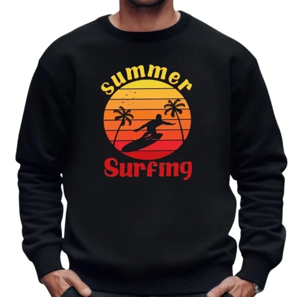 Summer Surfing Sweatshirt - Black