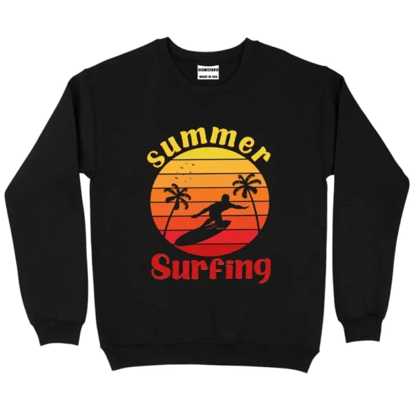 Summer Surfing Sweatshirt - Black