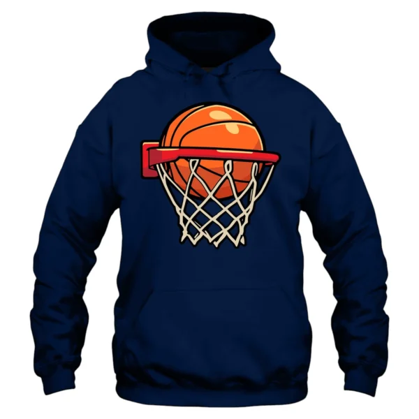 I Love Play Baseketball Hoodie - Navy