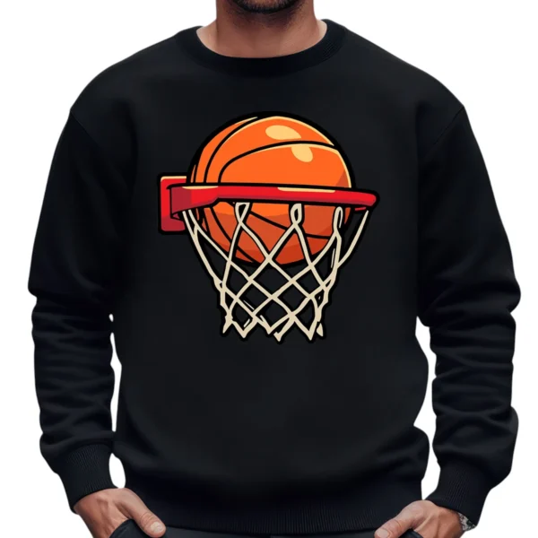 I Love Play Baseketball Sweatshirt - Black