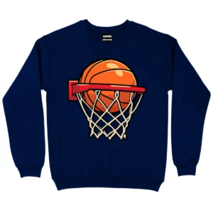 I Love Play Baseketball Sweatshirt - Navy