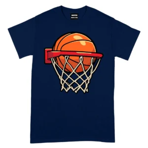 I Love Play Baseketball Tshirts - Navy