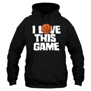 I Love This Game Baseketball Hoodie - Black