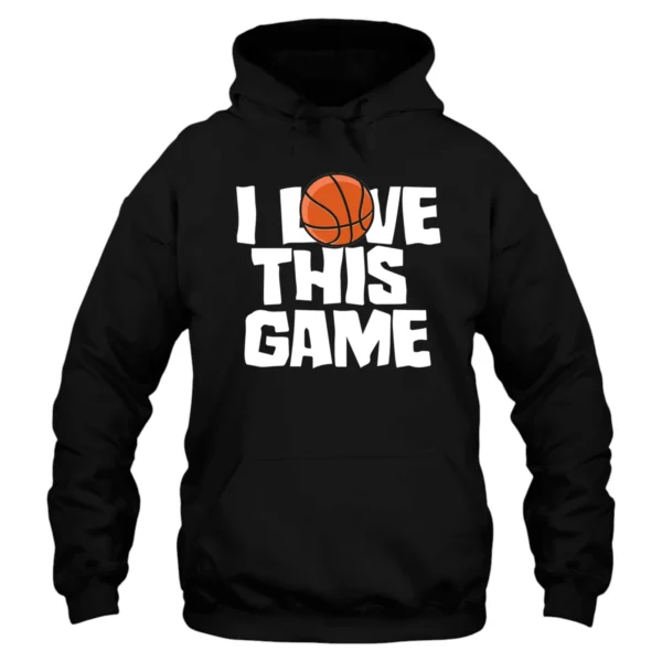 I Love This Game Baseketball Hoodie - Black