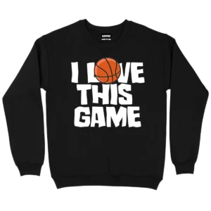 I Love This Game Baseketball Sweatshirt - Black