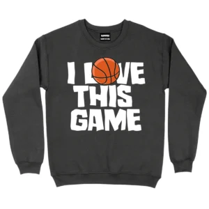 I Love This Game Baseketball Sweatshirt - DarkGrey