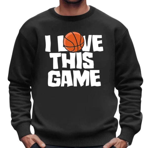 I Love This Game Baseketball Sweatshirt - DarkGrey