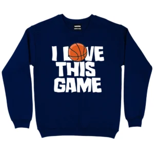 I Love This Game Baseketball Sweatshirt - Navy