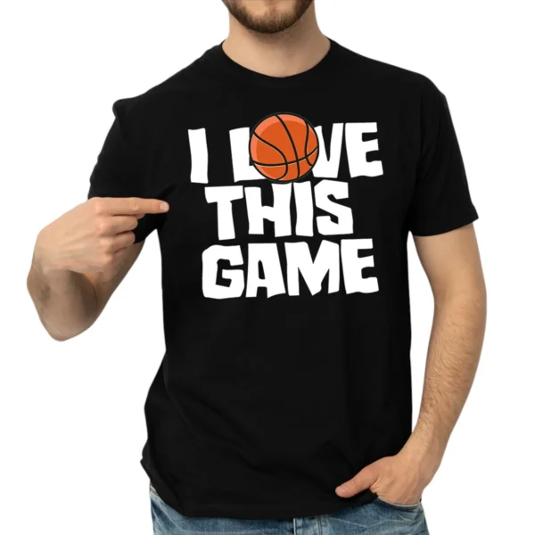 I Love This Game Baseketball Tshirts - Black