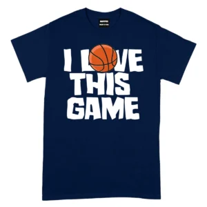 I Love This Game Baseketball Tshirts - Navy