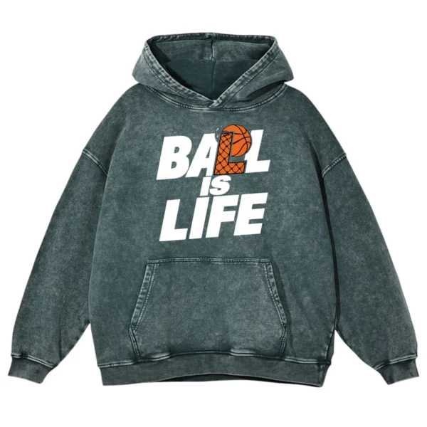 Ball Is Life Washed Pullover Hoodie