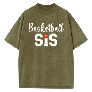 Basketball Sis Washed Tshirts