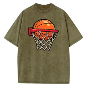I Love Play Basketball Washed Tshirts