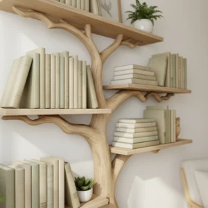 Handcrafted Floating Tree Bookshelf2