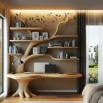 Handcrafted Tree Bookshelf & Console Table Set