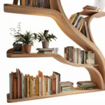 Handcrafted Tree Branch Bookshelf - Handmade Farmhouse Tree Branch Bookshelf