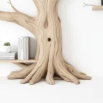 Handcrafted Tree Branch Bookshelf - Rustic Wooden Wall Decor