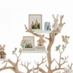 Handmade Tree Bookshelf - Natural Wood Kids Bedroom Decor