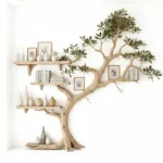 Tree-Shaped Wooden Bookshelf - Unique Handmade Design for Book Storage & Home Decor