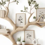 Wooden Bookcase Tree Bookshelf - Book Shelf Handmade Furniture