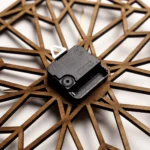 Geometric Polygon Wooden Wall Clock - Modern Abstract Art