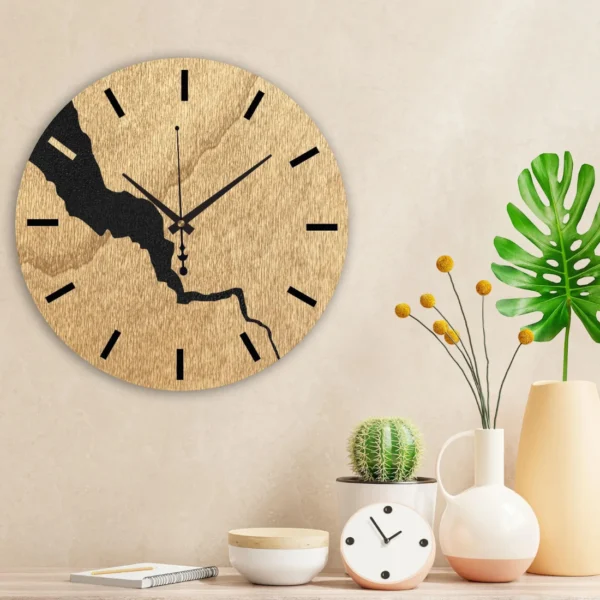 Handcrafted Poplar Wall Clock - Modern Wood & Home Decor