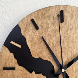 Handcrafted Poplar Wall Clock – Modern Wood & Home Decor2