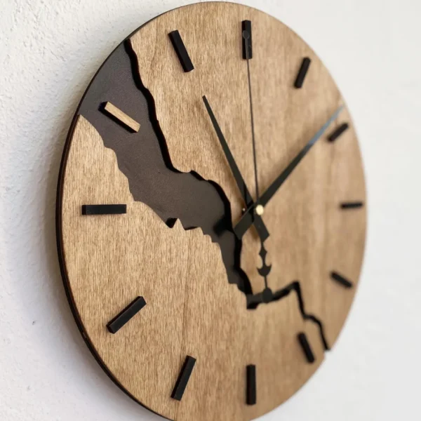 Handcrafted Poplar Wall Clock - Modern Wood & Home Decor