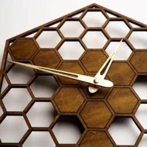 Handmade Honeycomb Hexagon Wall Clock2