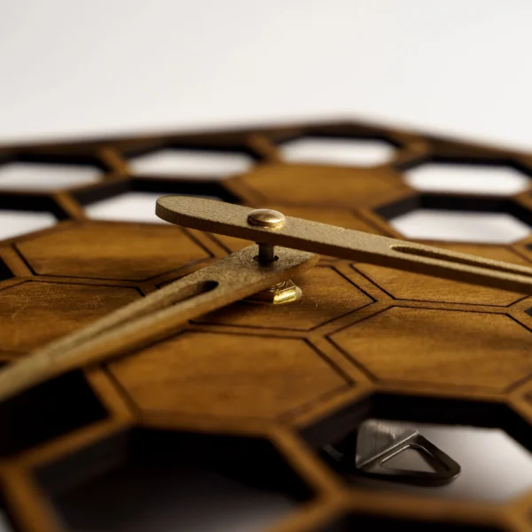 Handmade Honeycomb Hexagon Wall Clock