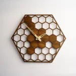 Handmade Honeycomb Hexagon Wall Clock