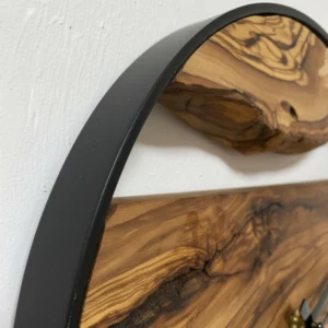 Handmade Natural Live Edge Olive Wood Art Clock2