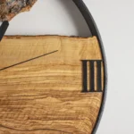 Handmade Olive Wood Live Edge Wall Clock