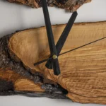 Handmade Olive Wood Live Edge Wall Clock