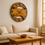 Handmade Olive Wood Wall Clock That Elevates Every Hour