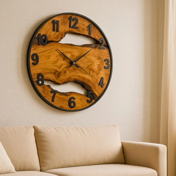 Handmade Olive Wood Wall Clock That Elevates Every Hour