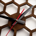 Hexagonal Honeycomb Wooden Wall Clock