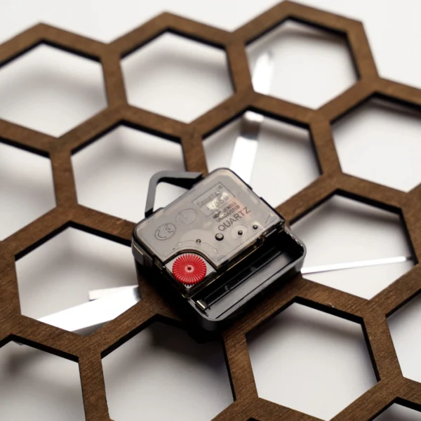 Hexagonal Honeycomb Wooden Wall Clock