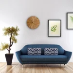 Modern Oak Wood Wall Clock - Geometric Wood Art