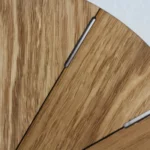 Modern Oak Wood Wall Clock - Geometric Wood Art