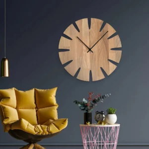Monstera Leaf Silent Oak Wall Clock – Natural Artistry