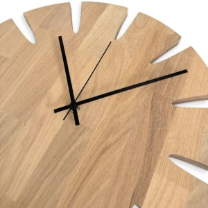 Monstera Leaf Silent Oak Wall Clock – Natural Artistry2