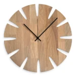 Monstera Leaf Silent Oak Wall Clock – Natural Artistry