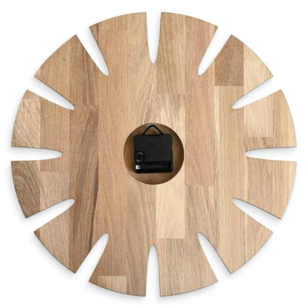 Monstera Leaf Silent Oak Wall Clock – Natural Artistry