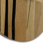 Oak Wood Wall Clock with Tree Design and Silent Mechanism