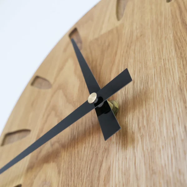 Oak Wooden Wall Clock - Modern Home Decor