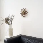 Serene Lotus Flower Wooden Wall Clock