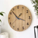 Silent Modern Oak Wooden Wall Clock - Handcrafted Elegance